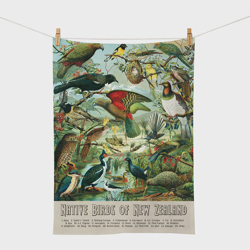 Native Birds Teatowel