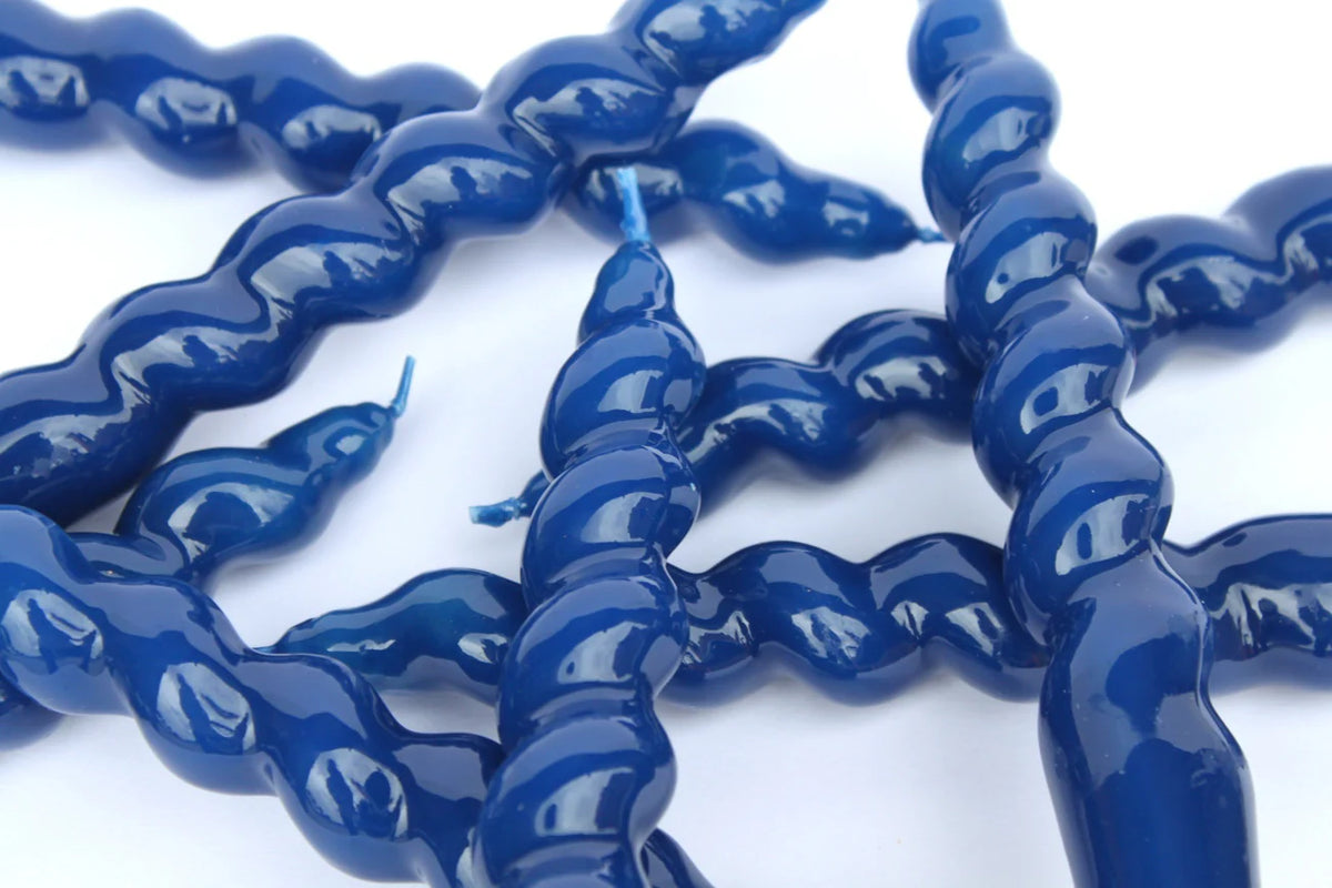 MÆGEN Twist Taper Candles Pack 3 - Navy