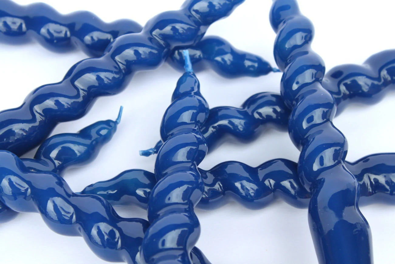 MÆGEN Twist Taper Candles Pack 3 - Navy