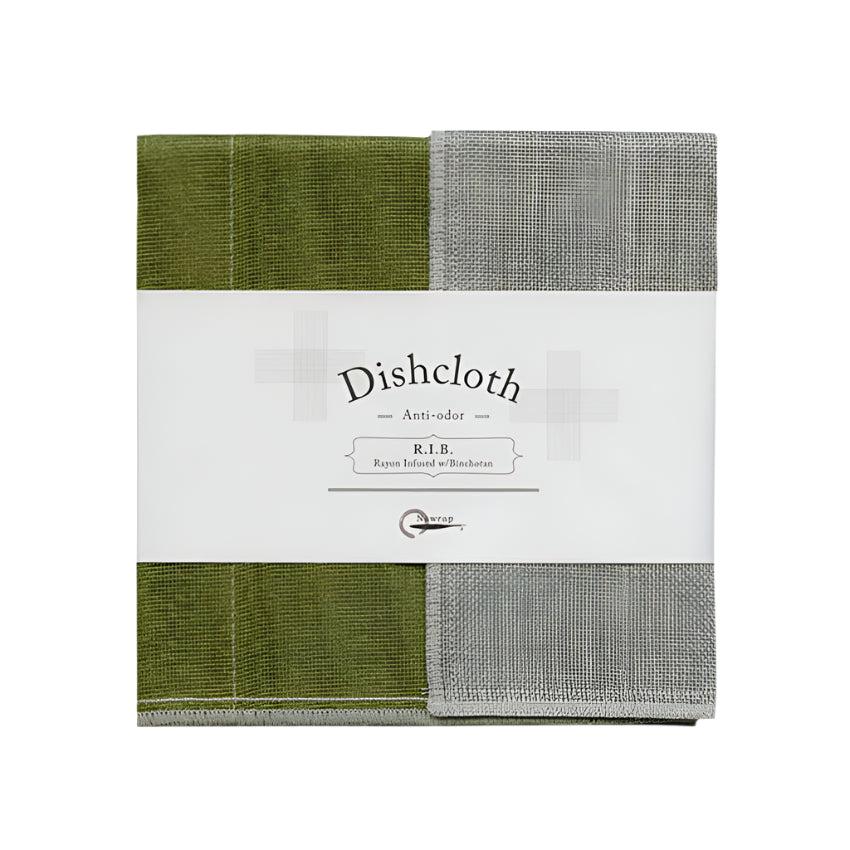 Nawrap Charcoal Infused R.I.B. Dishcloth - Moss Green
