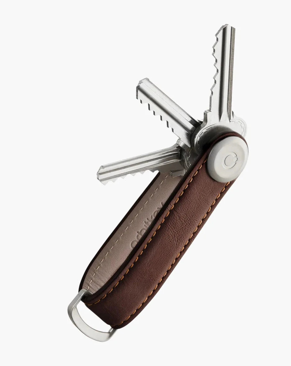 OrbitKey Key Organiser Leather - Espresso/Brown