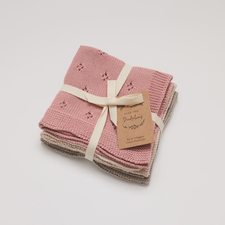 Over The Danelions Washcloths - Set of 3/Fawn