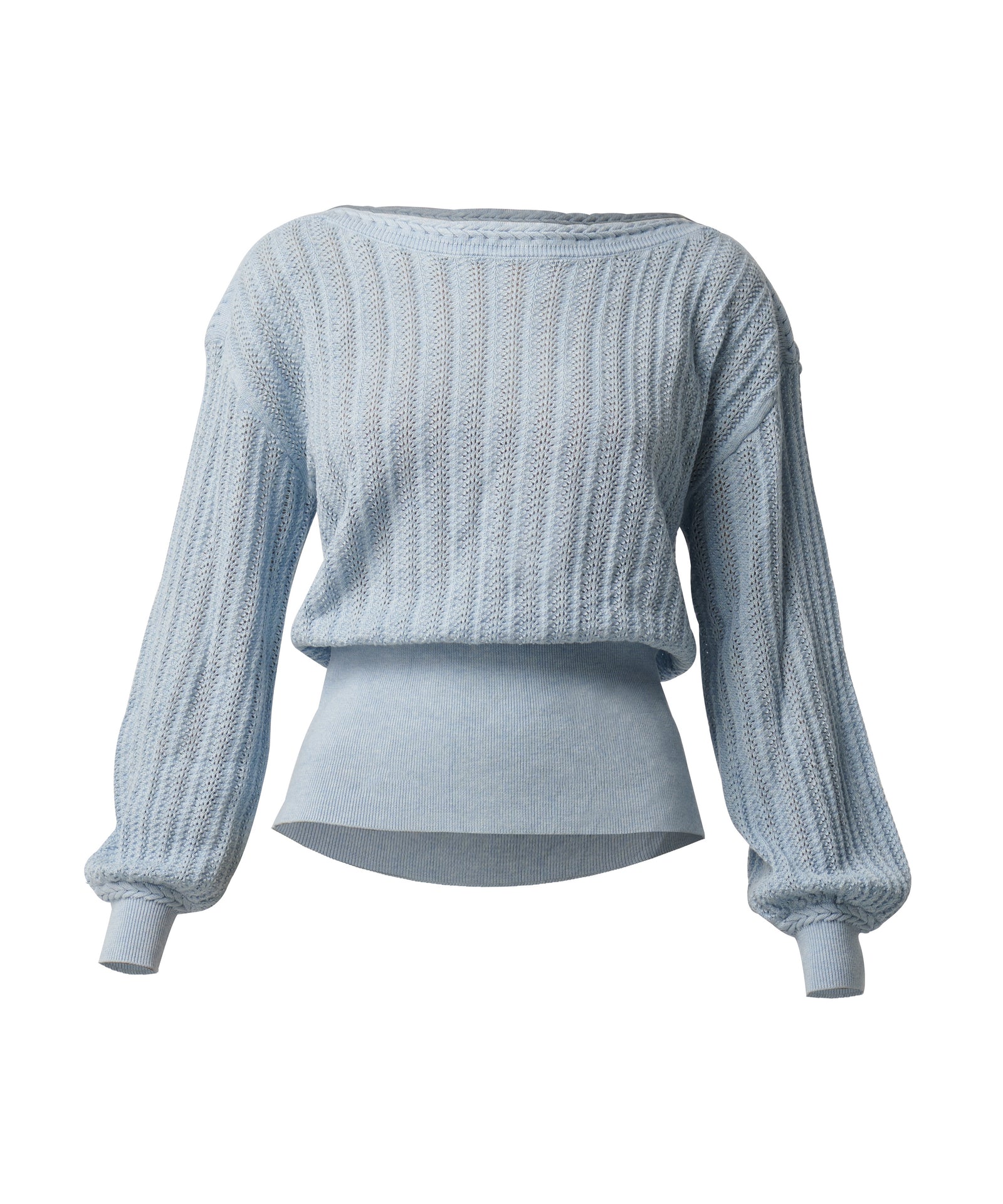 Once Was Marley Knit Top - Cornflower Blue