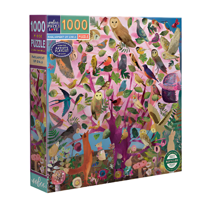 Eeboo Parliament of Owls Puzzle - 1000 pieces