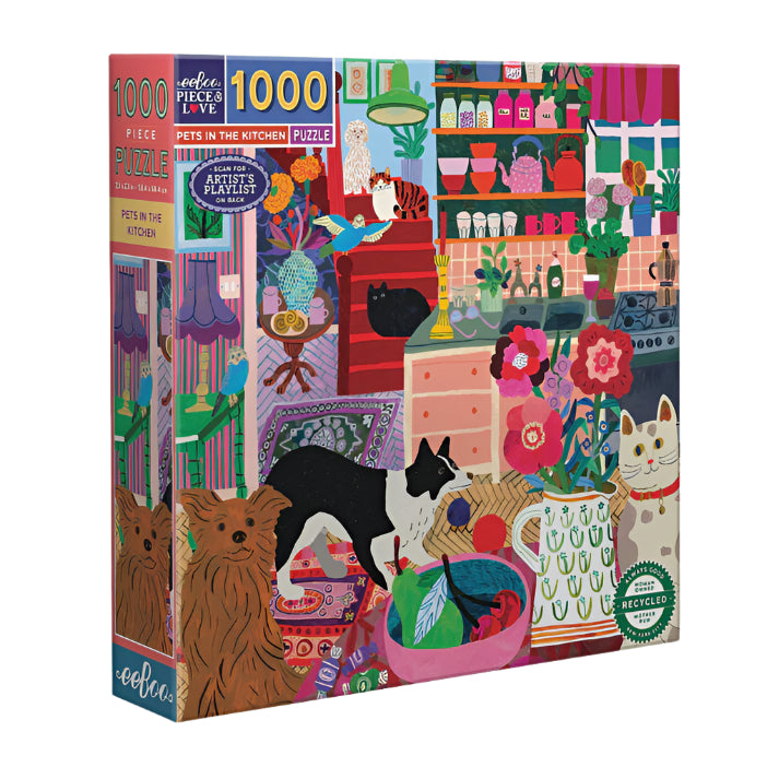 Eeboo Pets In The Kitchen Puzzle - 1000 pieces