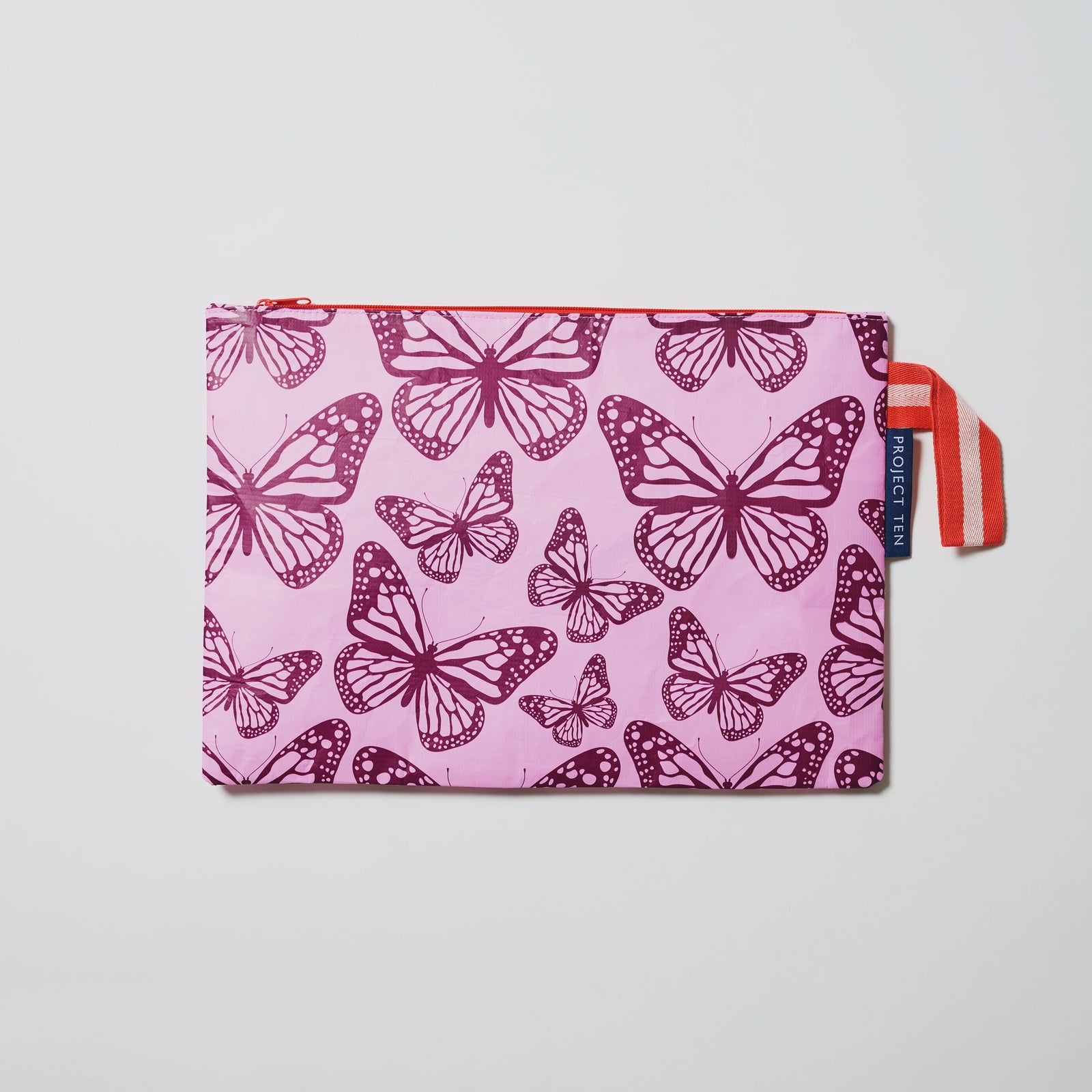 Project Ten Large Zip Pouch - Butterfly