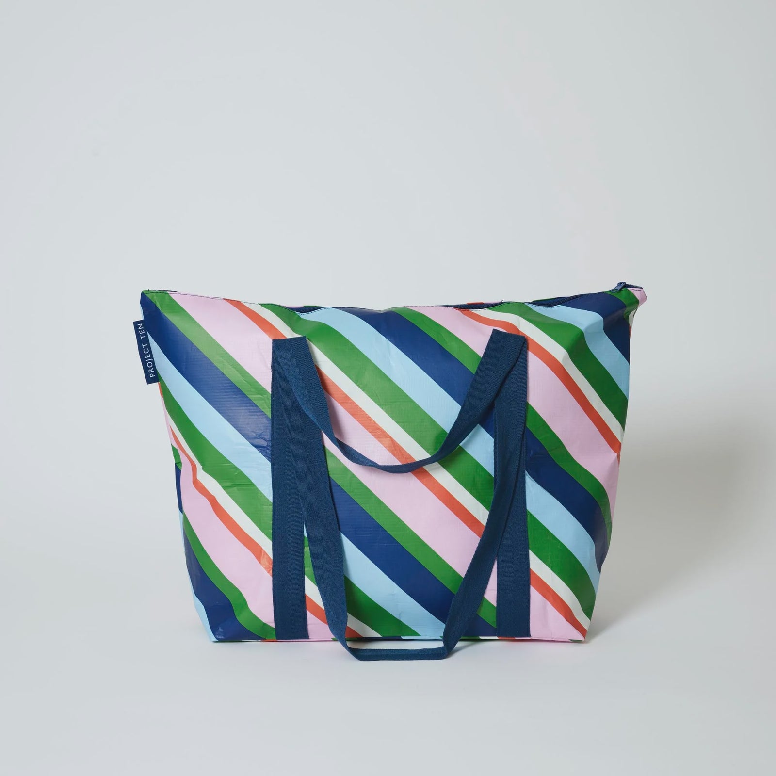 Project Ten Medium Zip Tote - Rugby Stripe