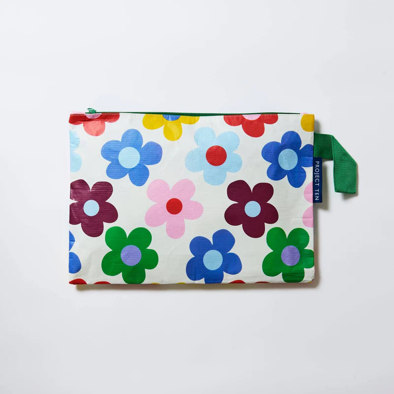 Project Ten Large Zip Pouch - Sunny Floral