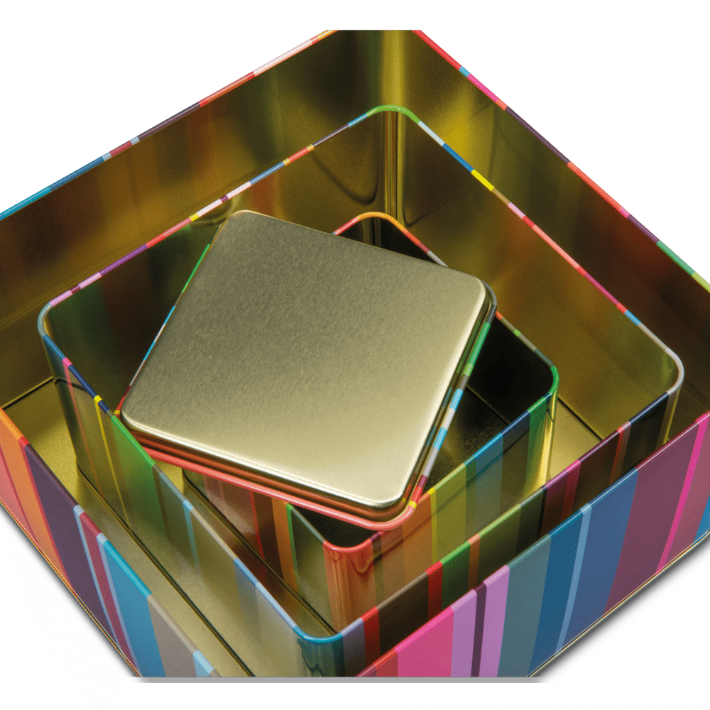 Remember Tin Boxes Set of 3 - Striped