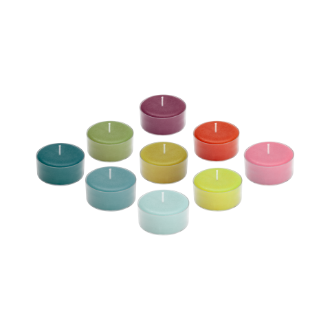 Remember Colourful Tealight Candles  - Set of 9