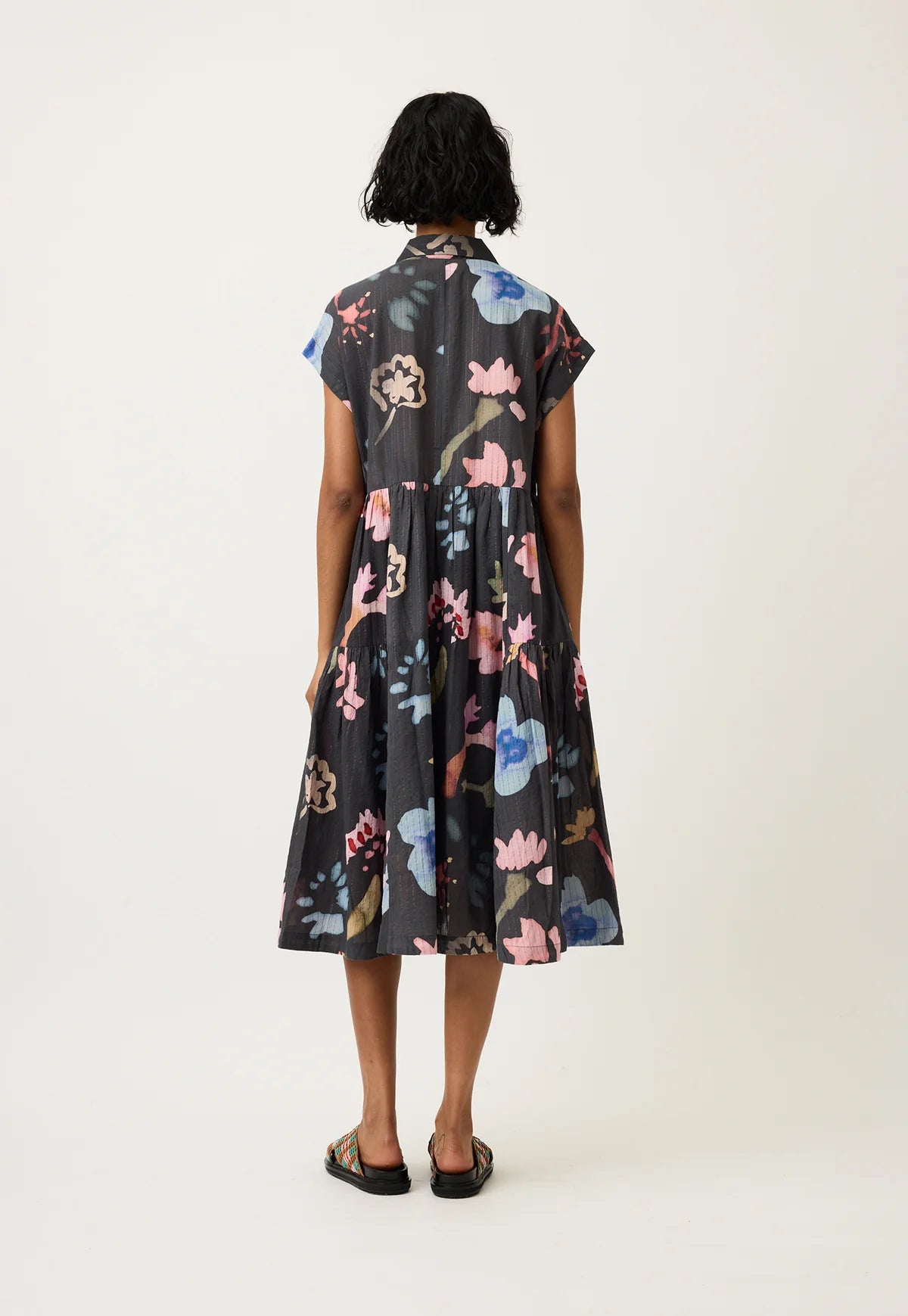 Nancybird Maja Dress - Watercolour Charcoal