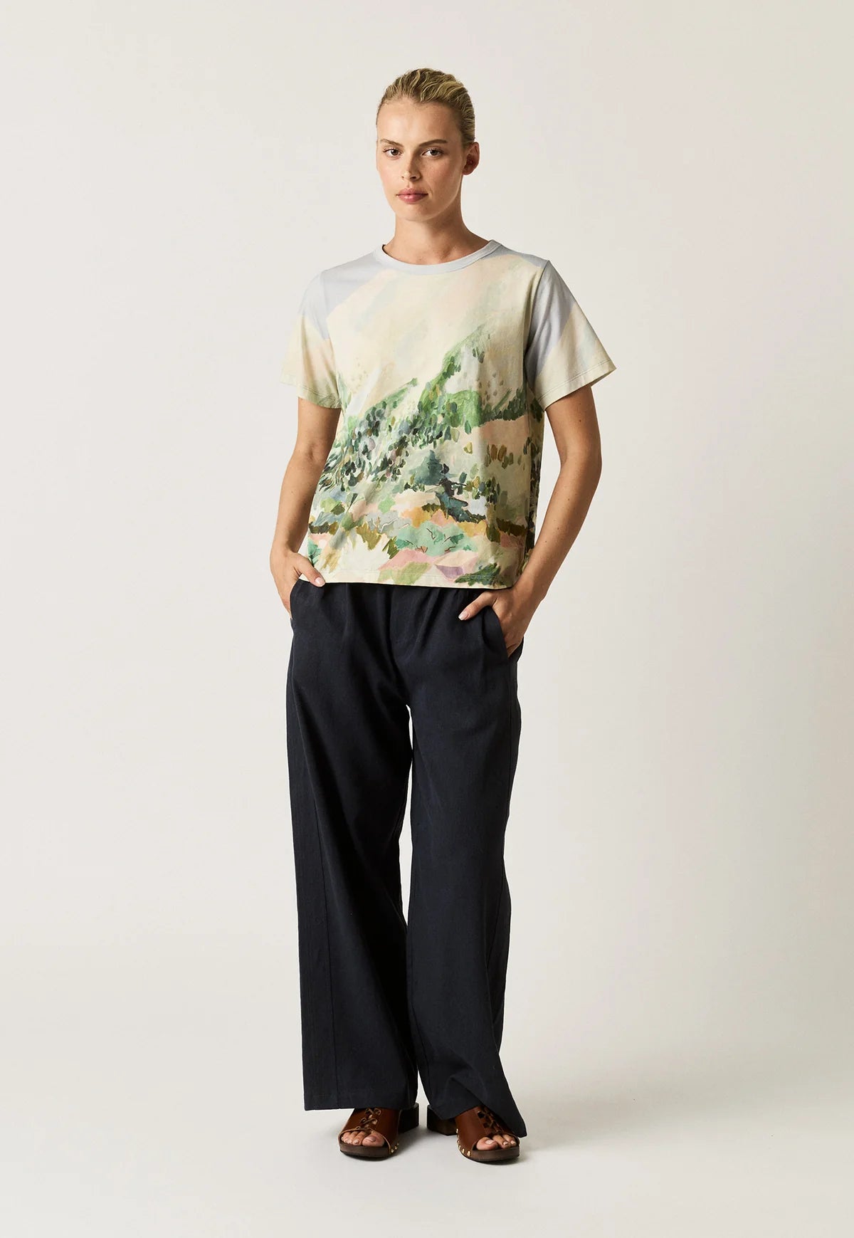 Nancybird Charlotte Pant - Steel Blue