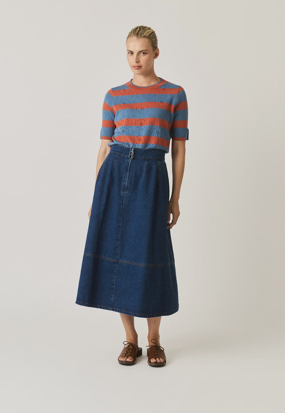 Nancybird Aries Denim Skirt - Dark Wash