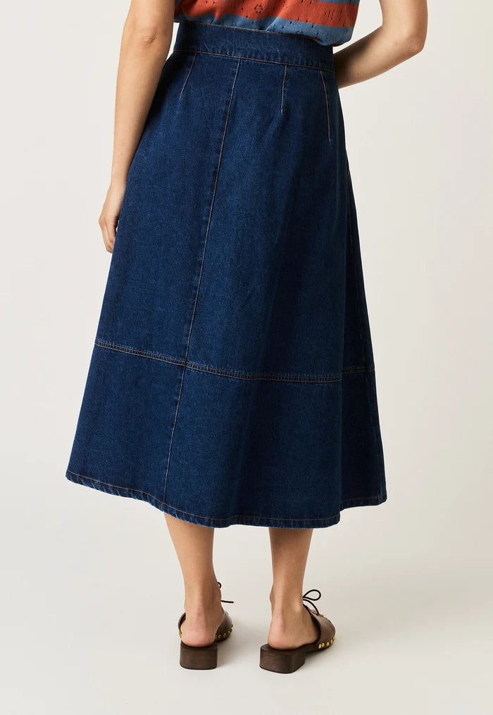 Nancybird Aries Denim Skirt - Dark Wash