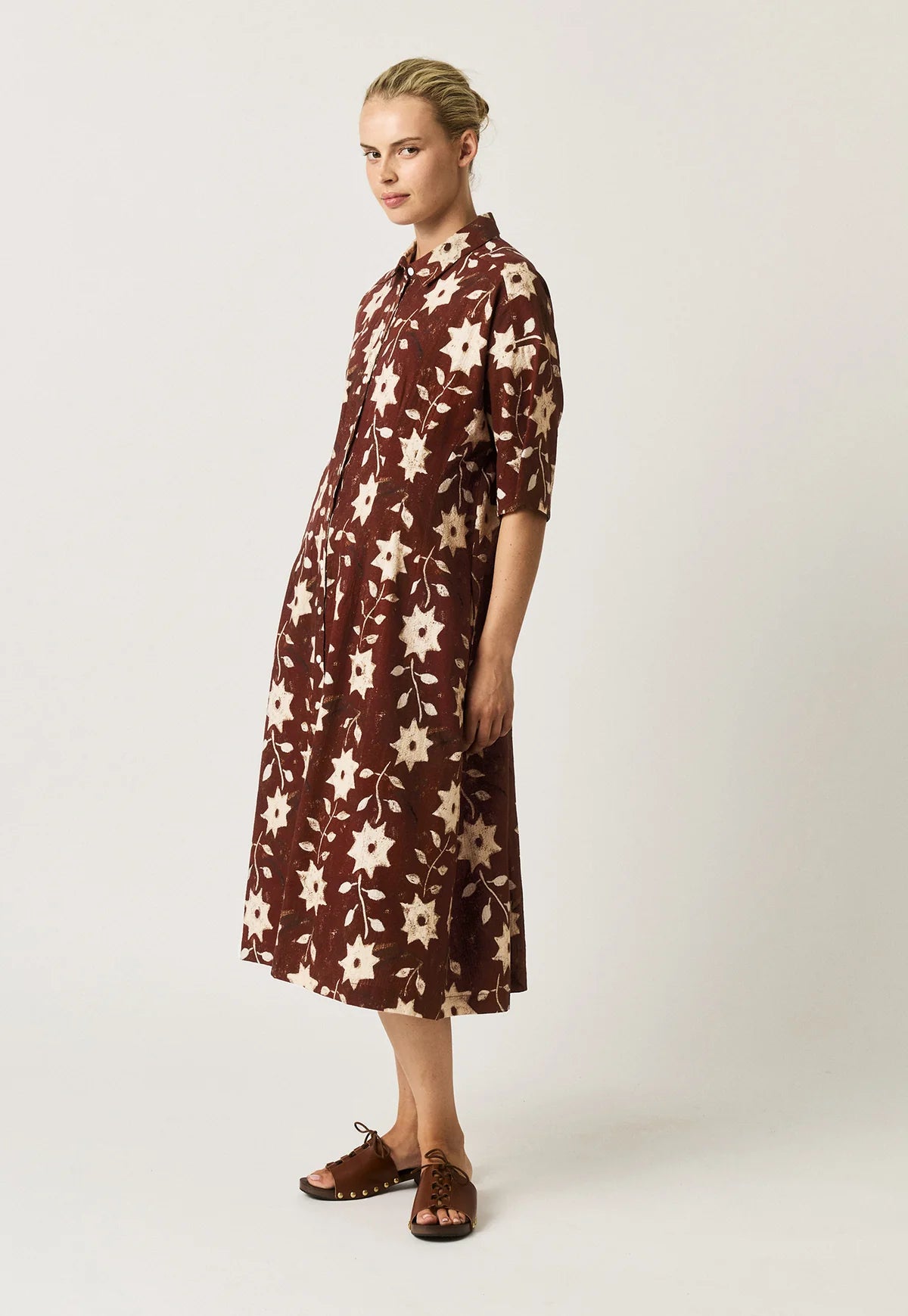 Nancybird Paloma Dress - Ochre Flower