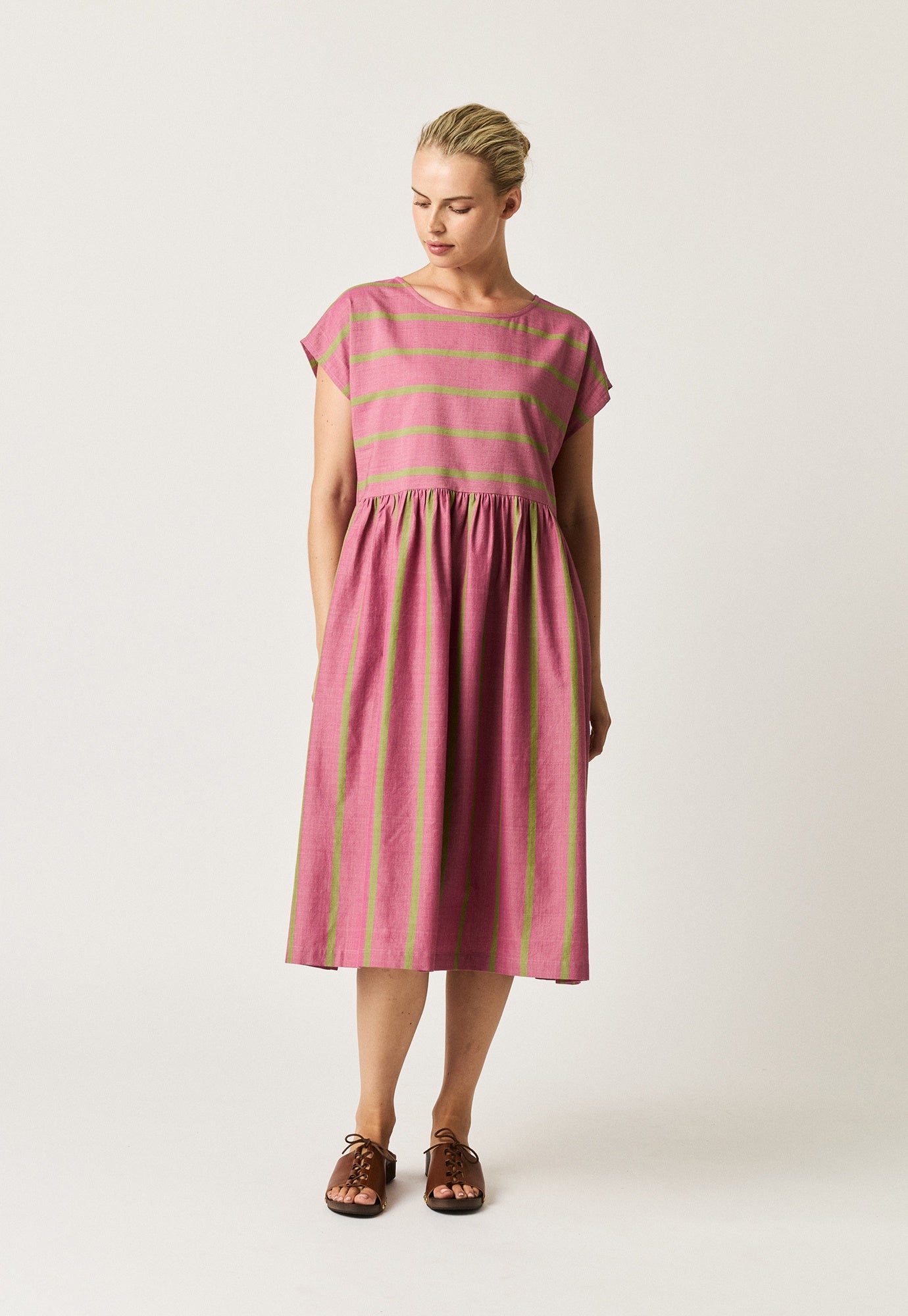 Nancybird Tathra Dress - Bottle Brush Stripe