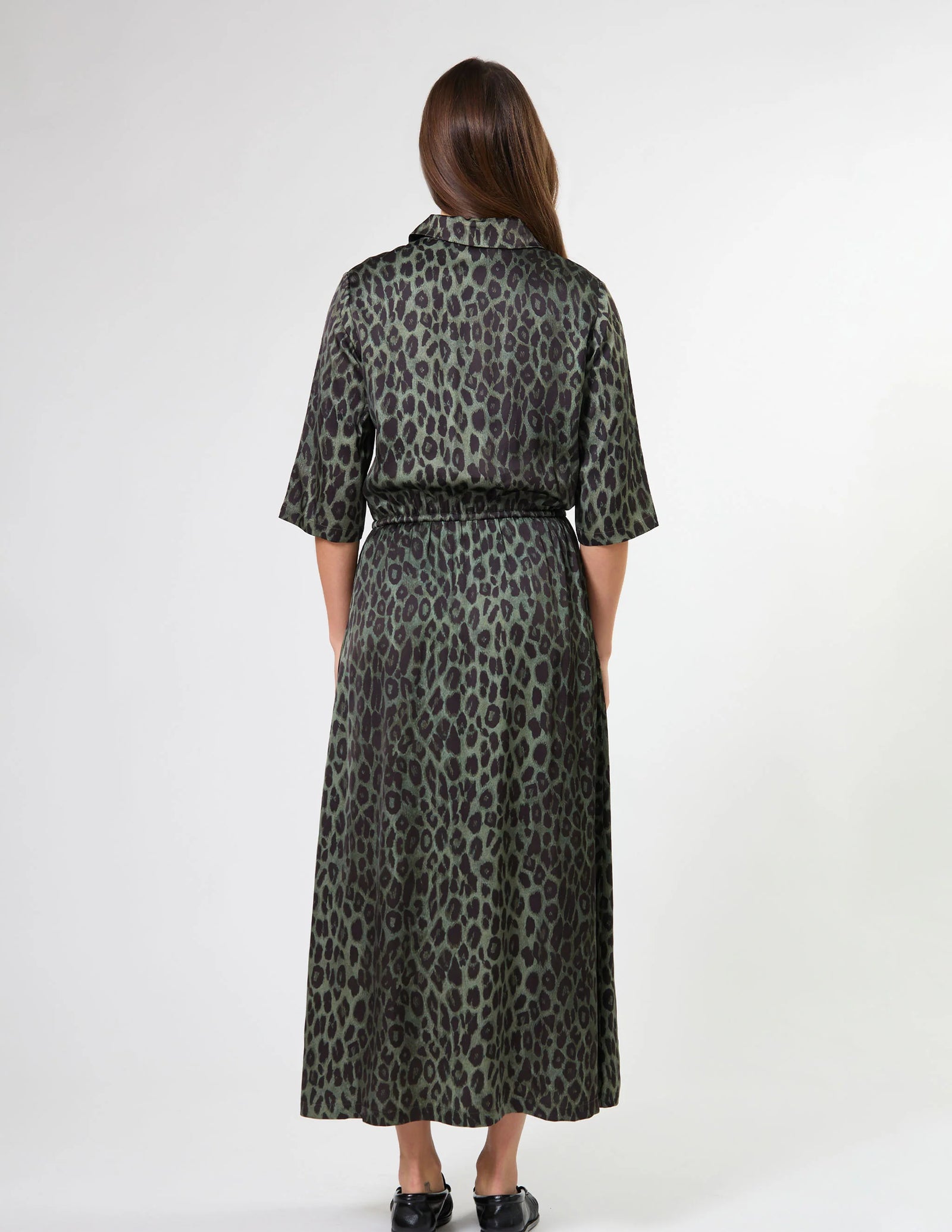 Stella & Gemma Honor Dress - Khaki Leopard