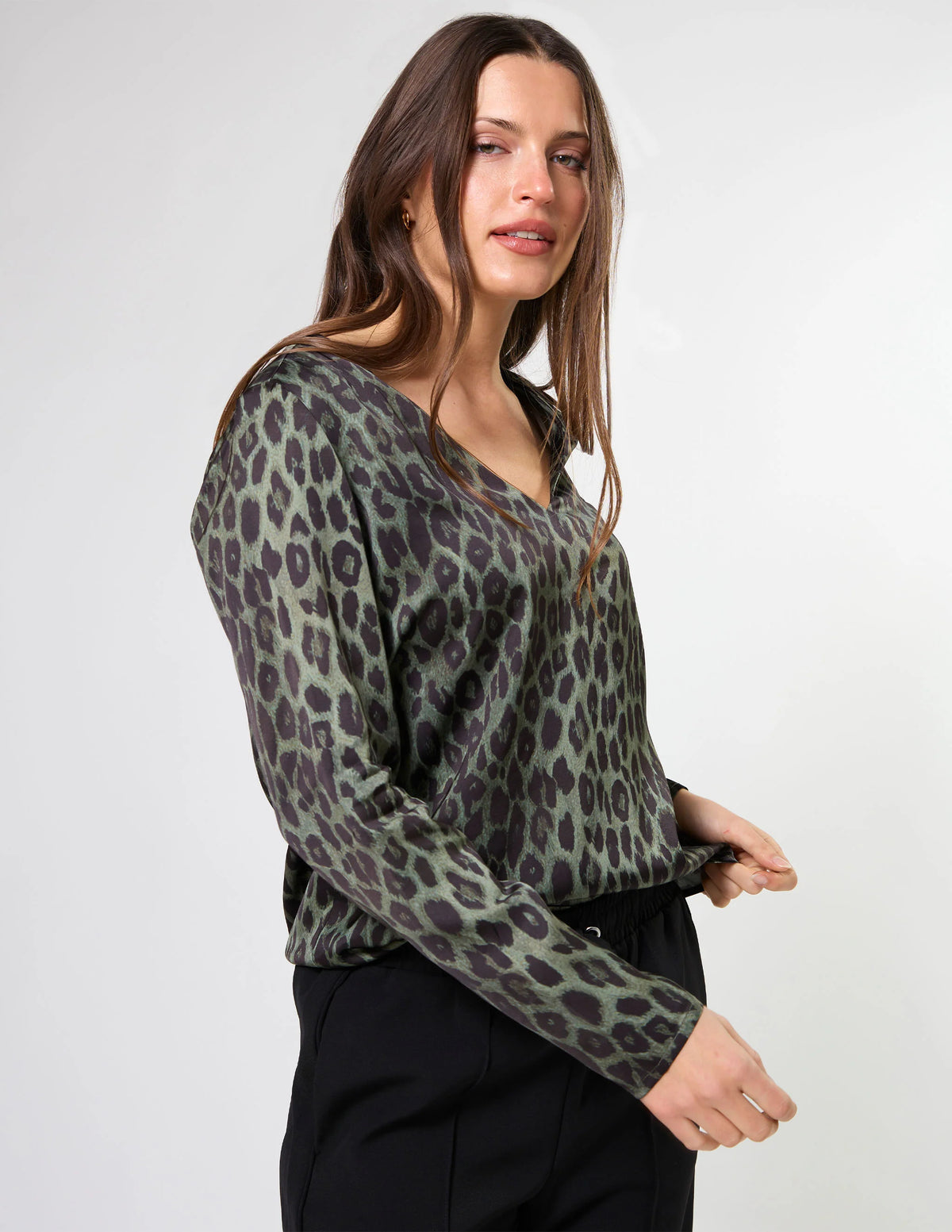 Stella and Gemma Kelly Blouse - Khaki Leopard