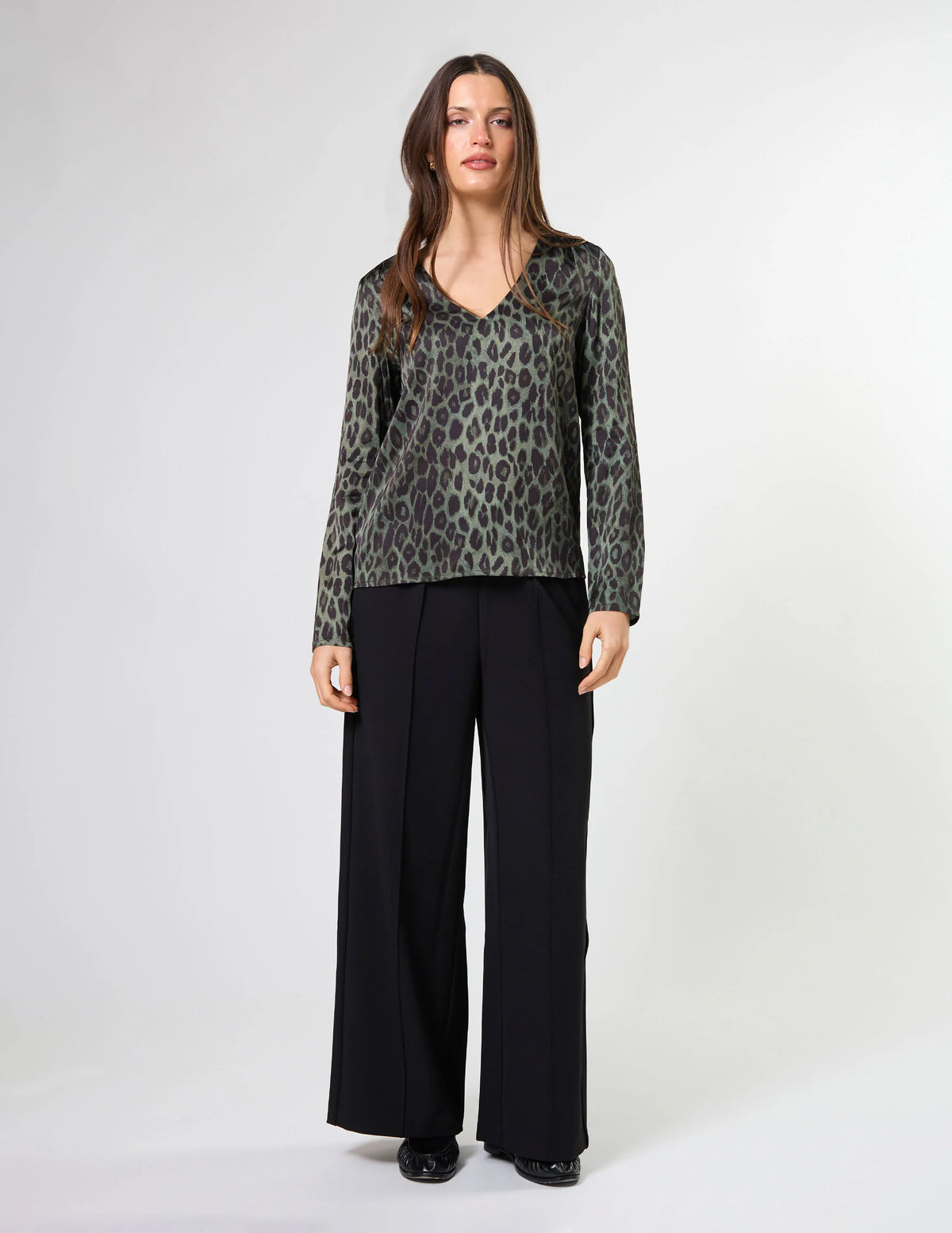 Stella and Gemma Kelly Blouse - Khaki Leopard