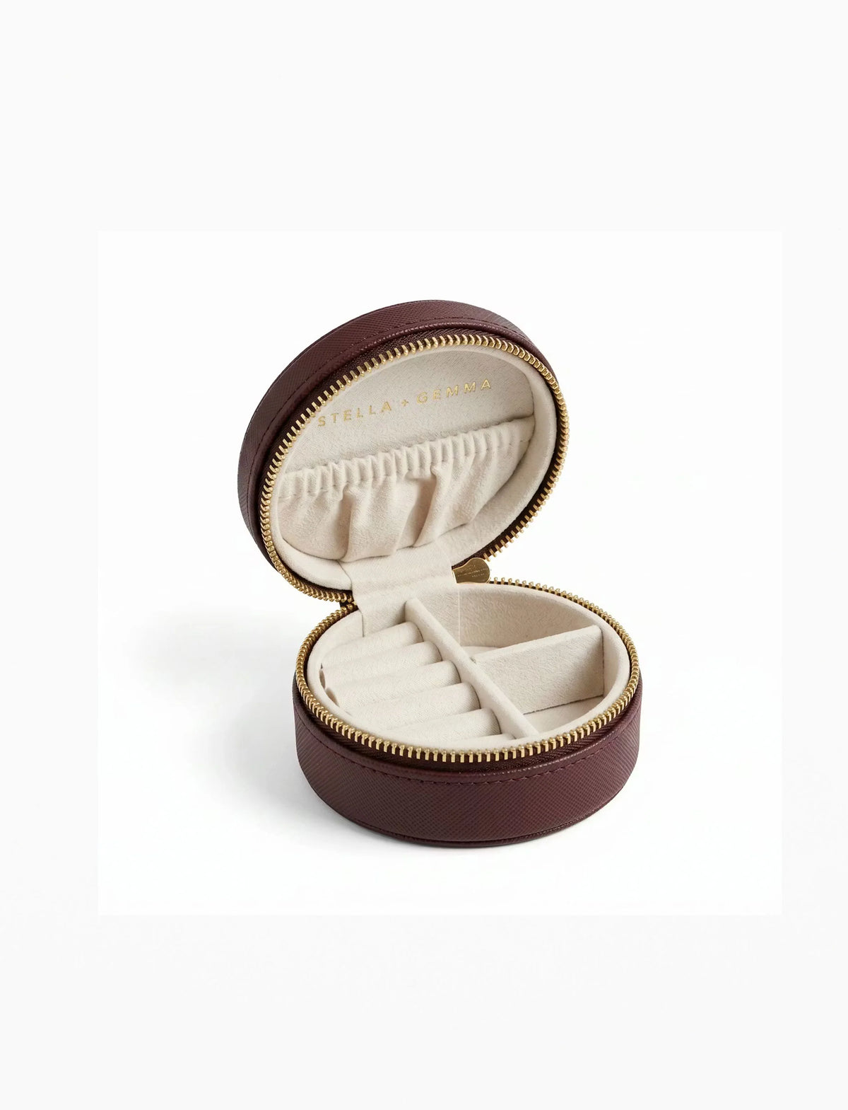 Stella & Gemma Jewel Box - Round Dark Cherry