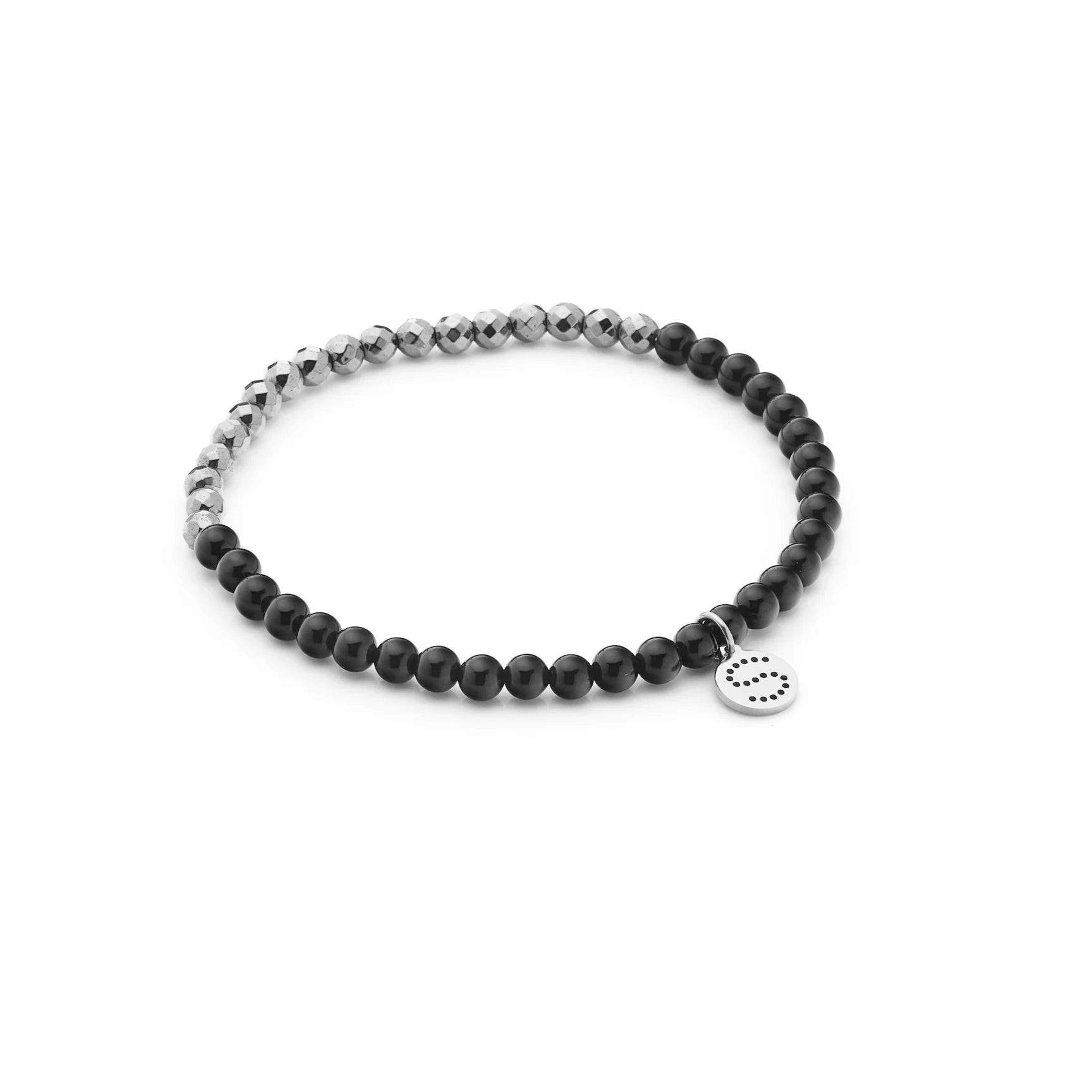 Silk & Steel Party At The Front Bracelet - Black Onyx/Silver