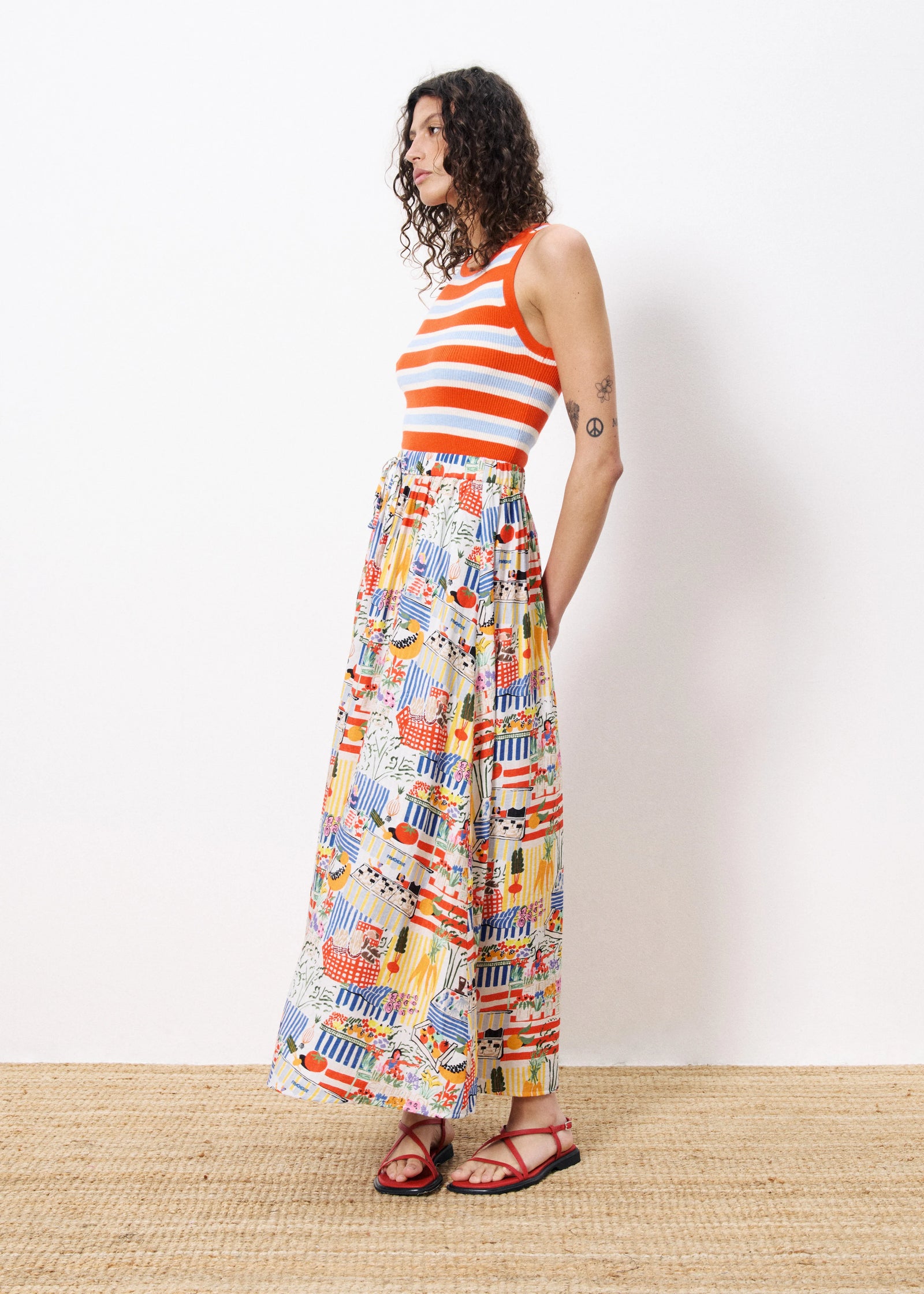 FRNCH Corentine Skirt - Marche Blanc