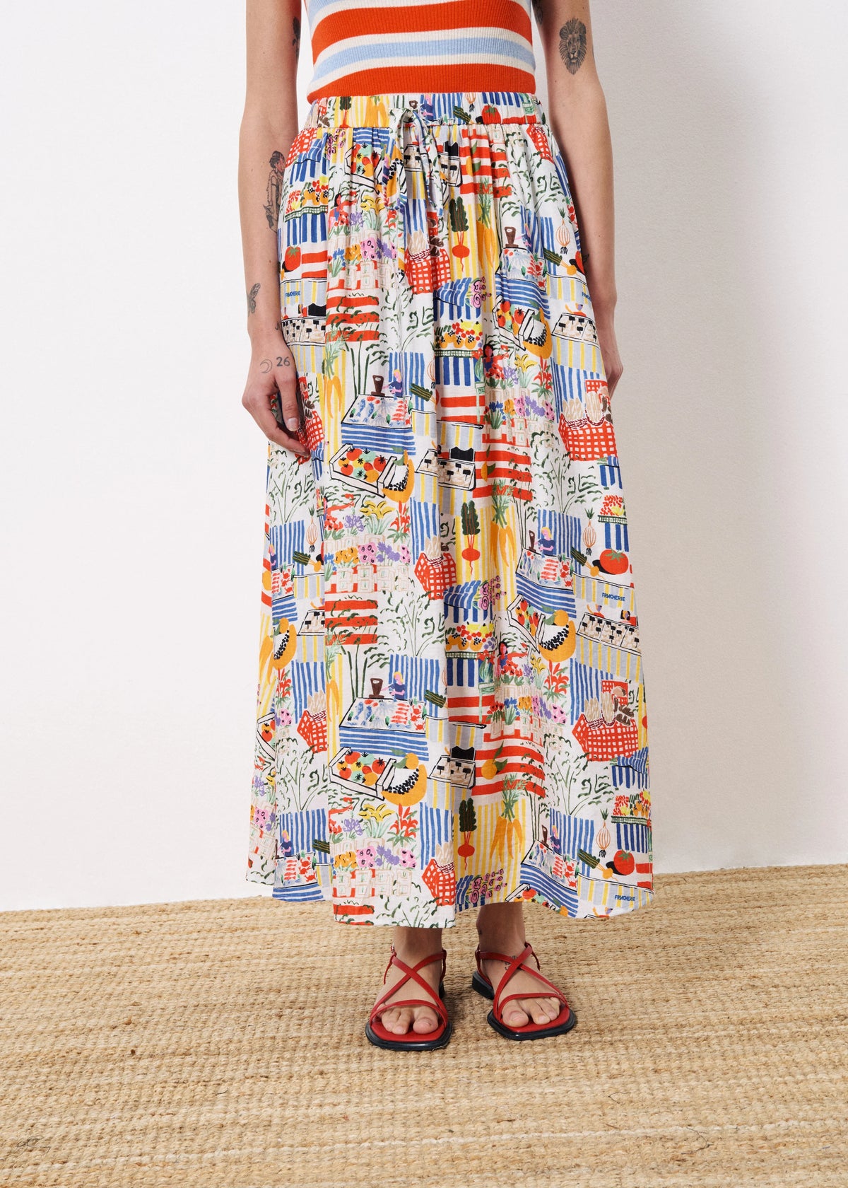 FRNCH Corentine Skirt - Marche Blanc