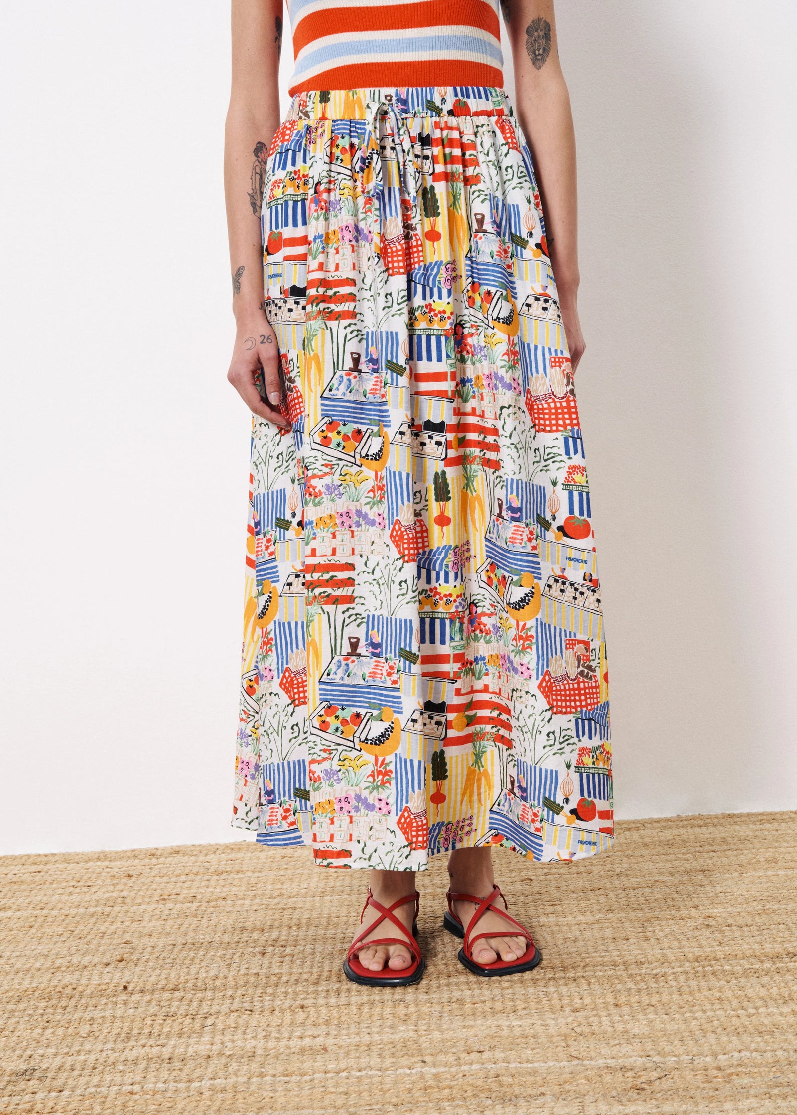 FRNCH Corentine Skirt - Marche Blanc