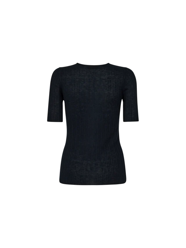 Mos Mosh Bouch Rib Short Sleeve Knit - Salute Navy