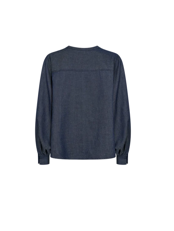Mos Mosh Yen Denim Blouse - Dark Blue