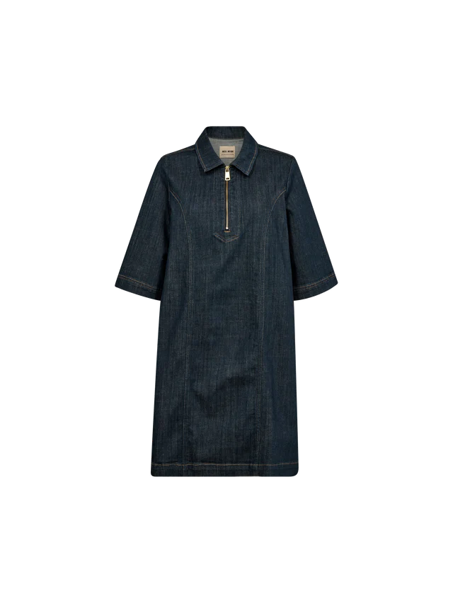 Mos Mosh Abigail Denim Dress - Dark Blue