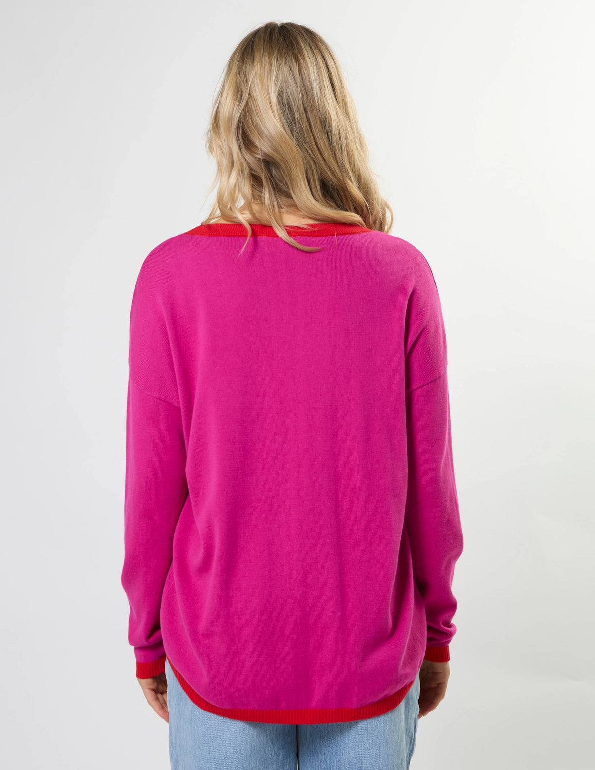 Stella and Gemma Street Pocket Jumper - Crimson Crush