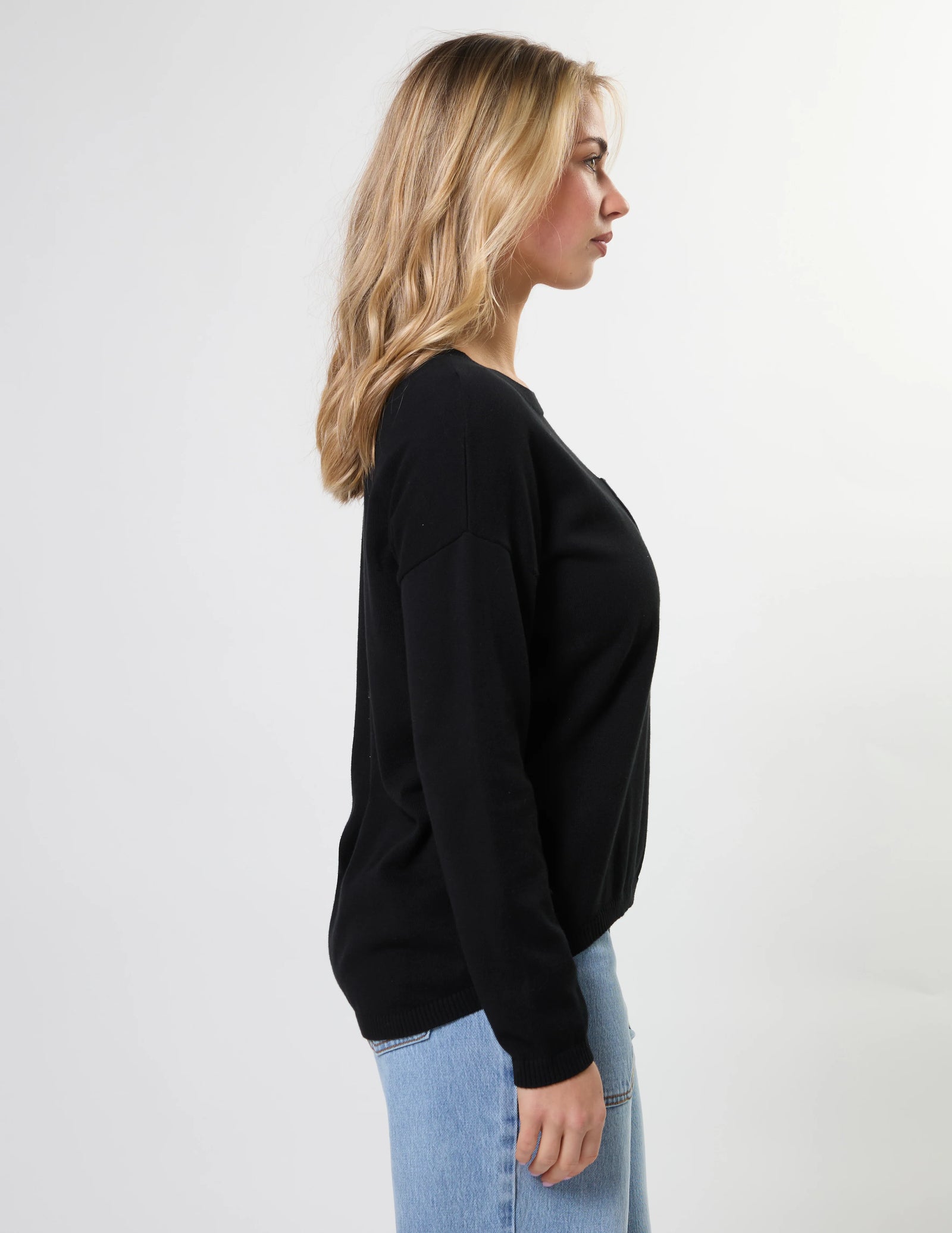 Stella and Gemma Street Pocket Jumper - Black