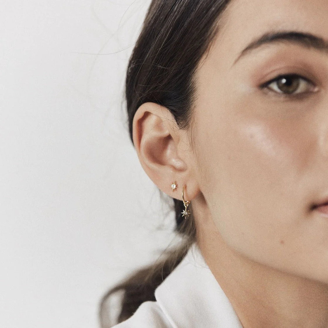 Silk & Steel Superfine Star Studs - Silver