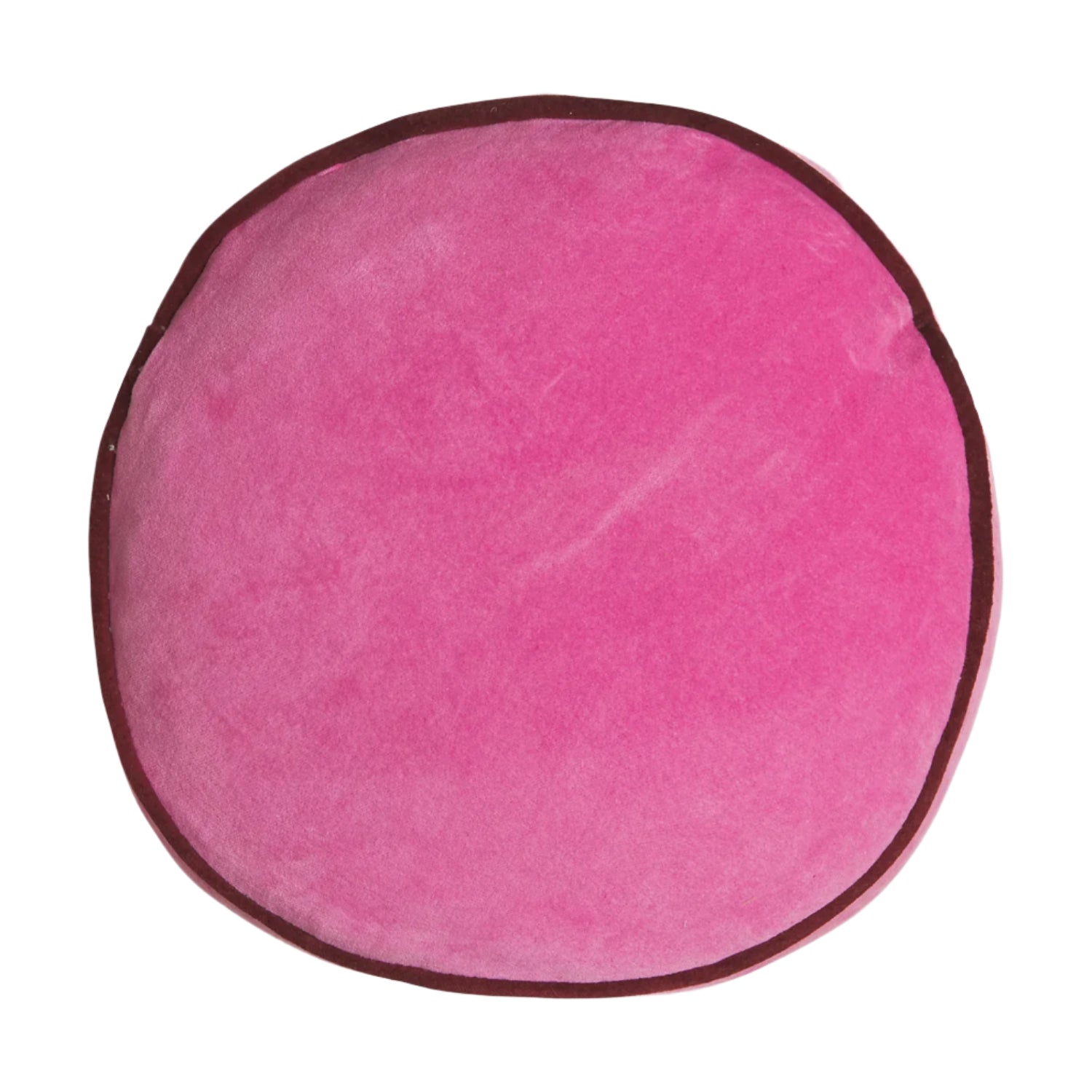 Sage and Clare Castilo Round Velvet Cushion - Fuchsia