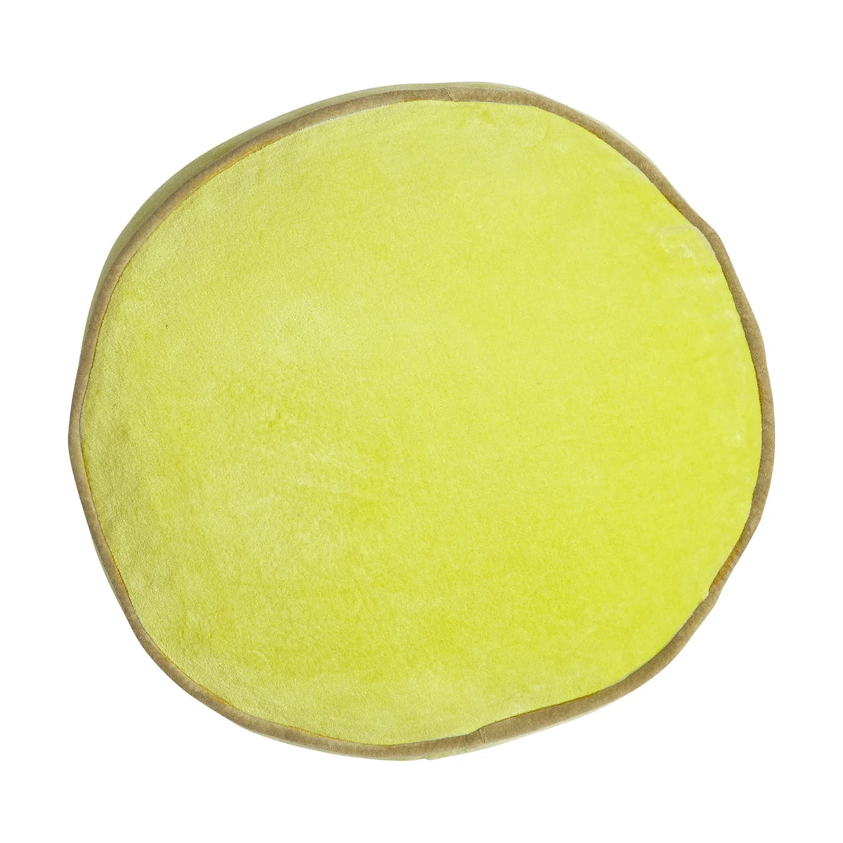 Sage and Clare Castilo Round Velvet Cushion - Chartreuse