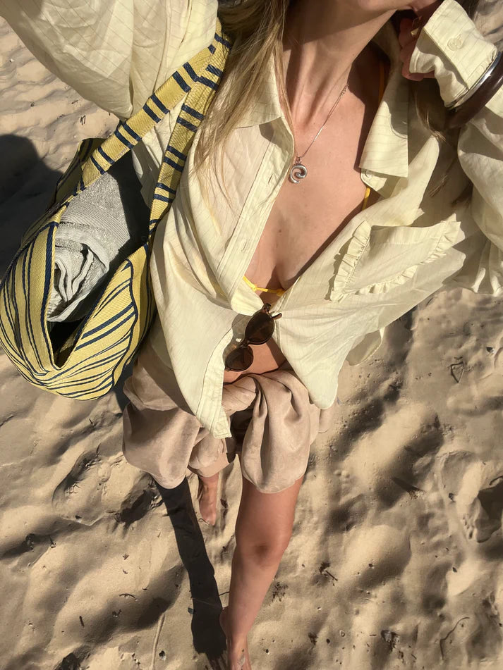 Saint Rue Open Shoulder Tote - Sailor