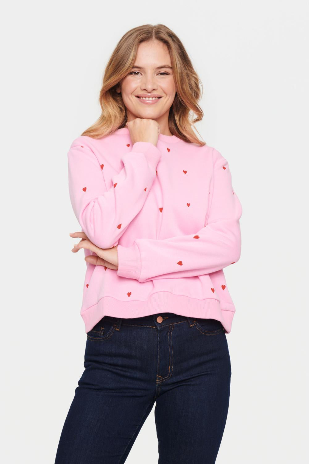 Saint Tropez Dagni Sweatshirt - Bonbon Flame Hearts