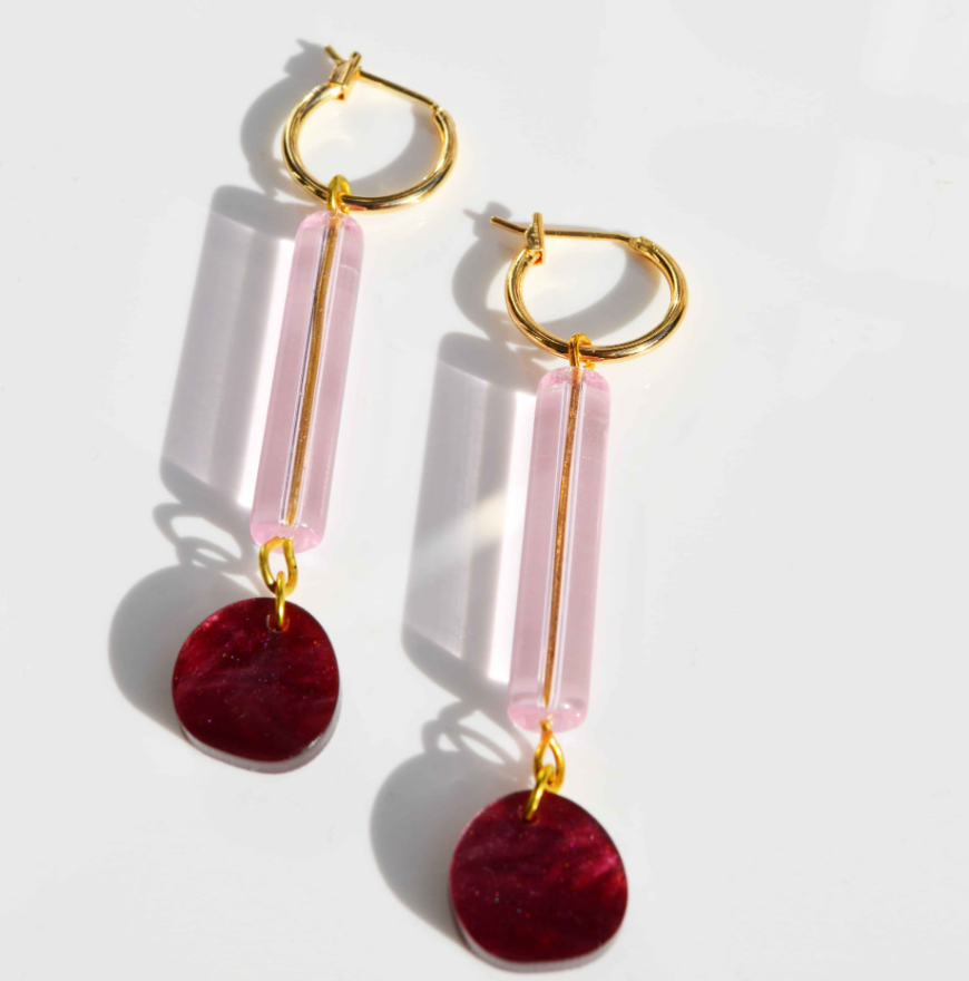 Hagen &amp; Co Nova Earrings - Merlot