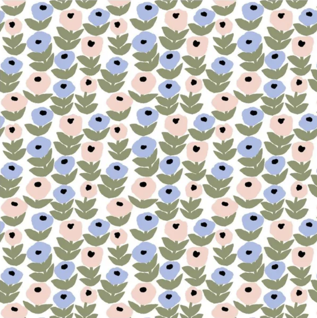 Havi Cocktail Napkin Flora Light Blue