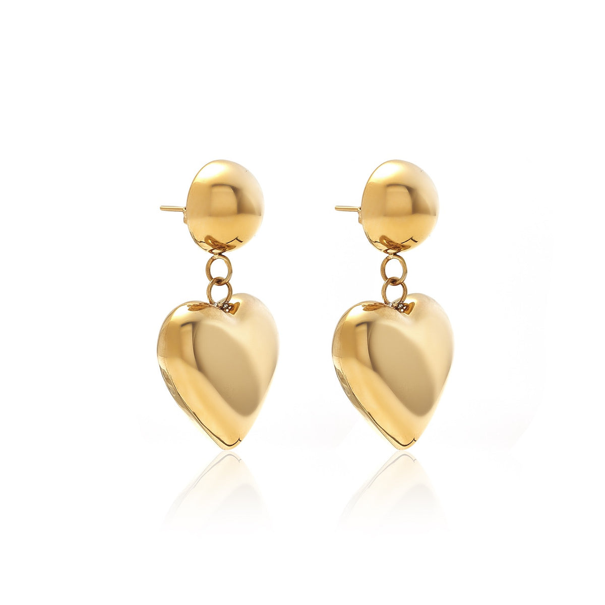 Silk &amp; Steel Cupid  Drop earrings - Gold