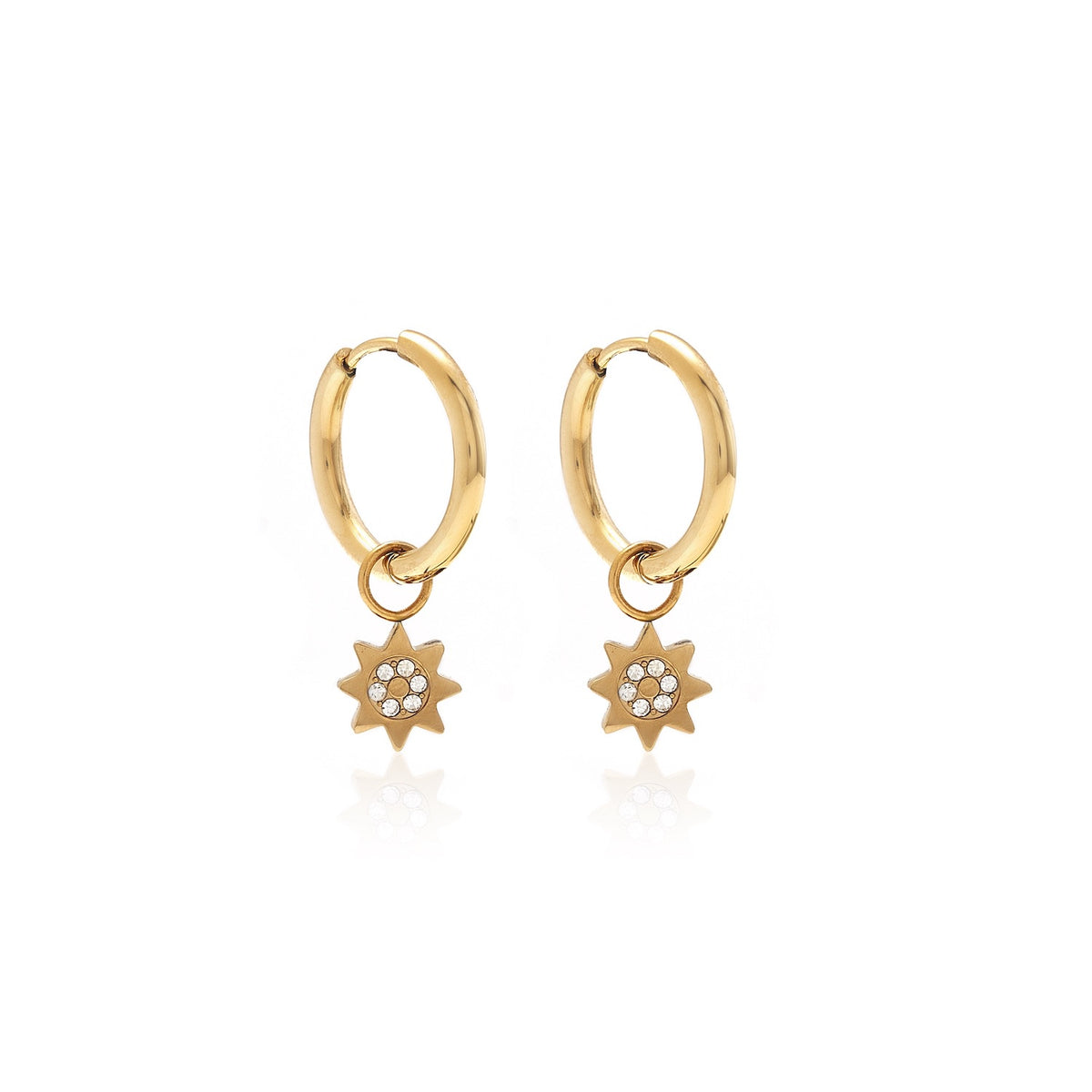 Silk &amp; Steel Nova Earrings - Gold