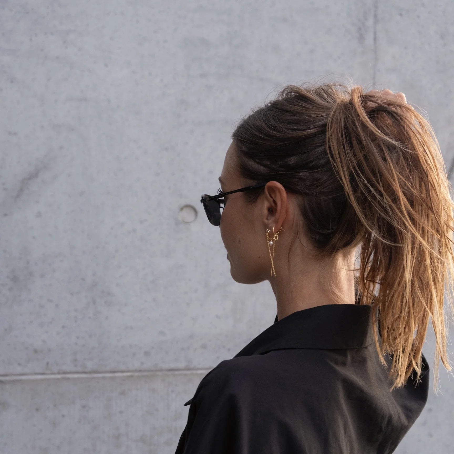 Silk & Steel Superfine Mini Pearl Hoops - Gold