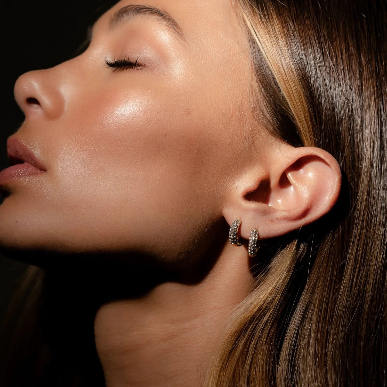 Silk & Steel Astra Hoop Earrings - Silver