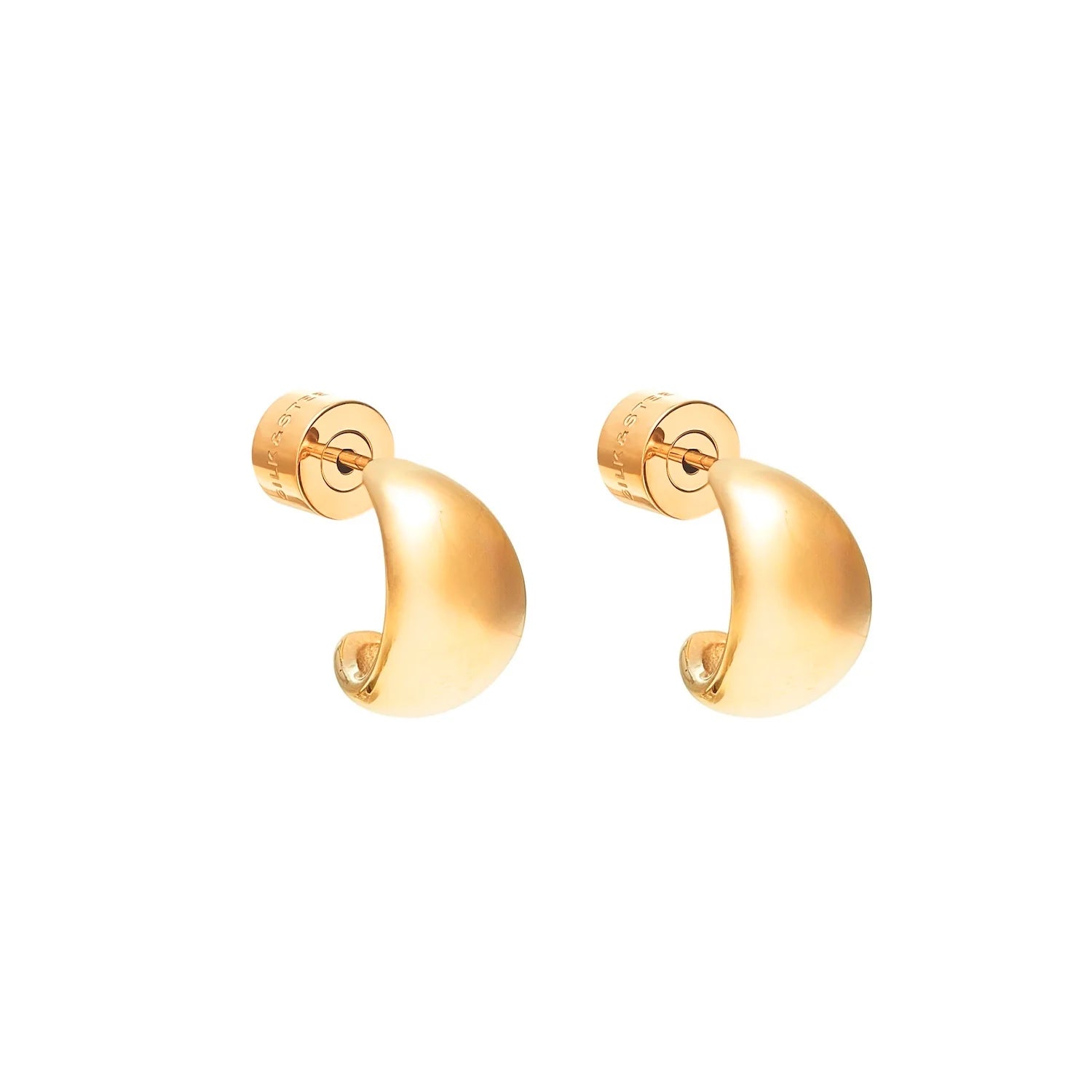 Silk & Steel Dynamic Small Hoop Earring - Gold
