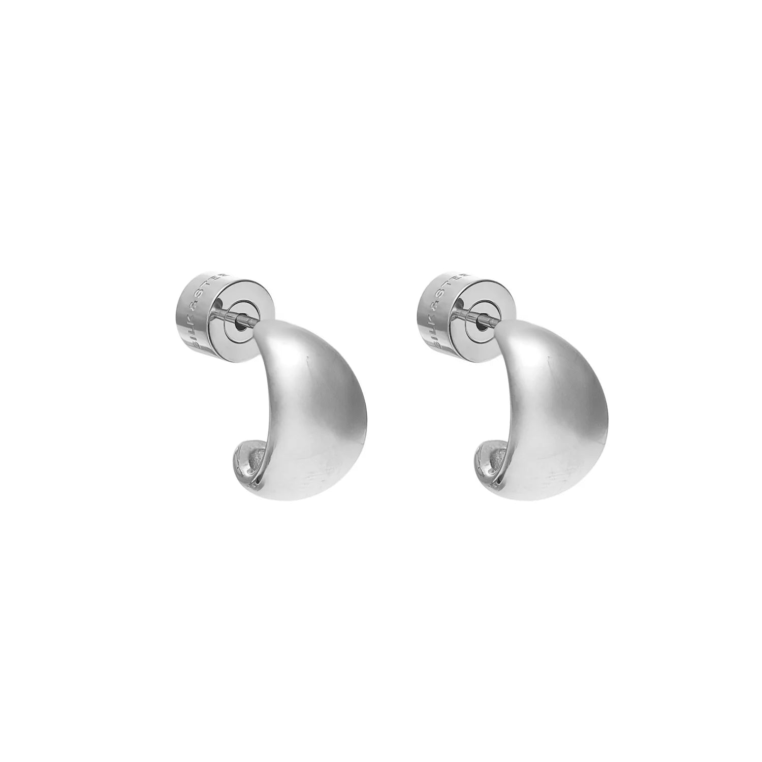 Silk & Steel Dynamic Small Hoop Earring - Silver