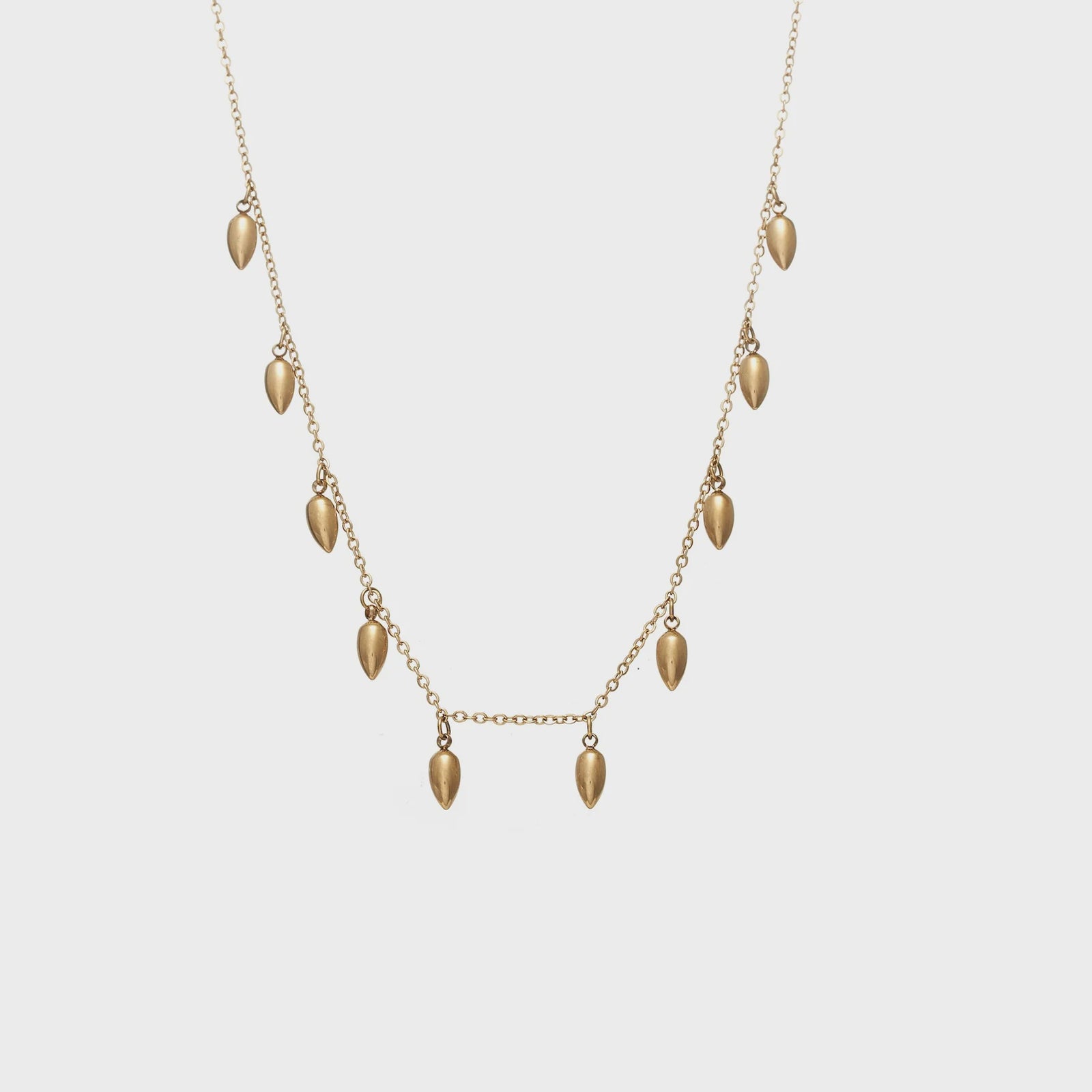 Silk & Steel Echo Necklace - Gold