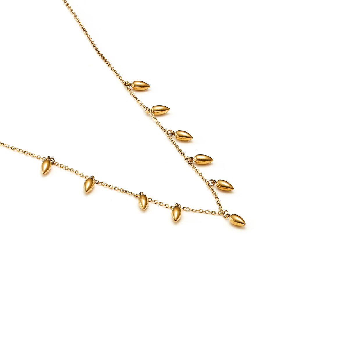 Silk & Steel Echo Necklace - Gold