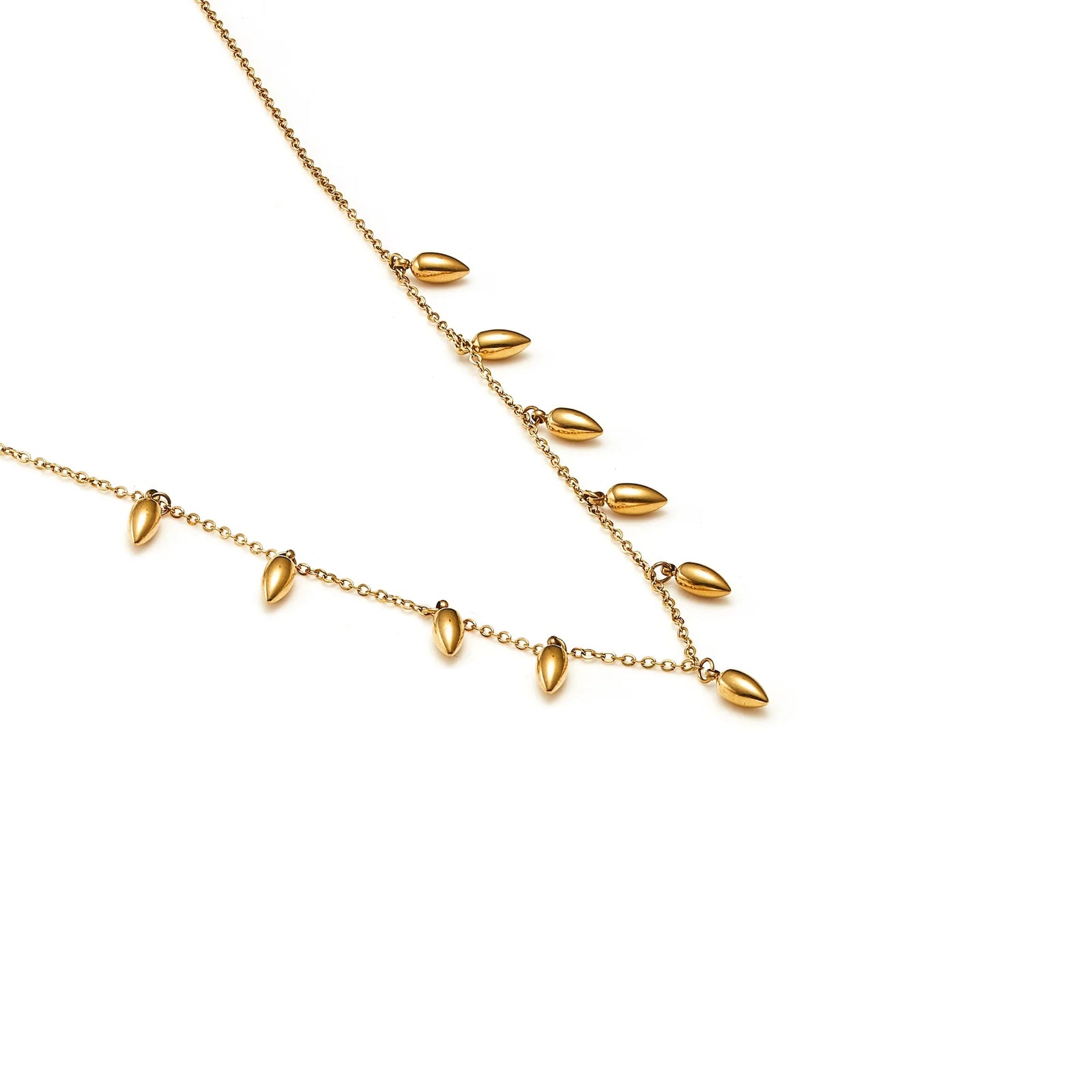 Silk & Steel Echo Necklace - Gold
