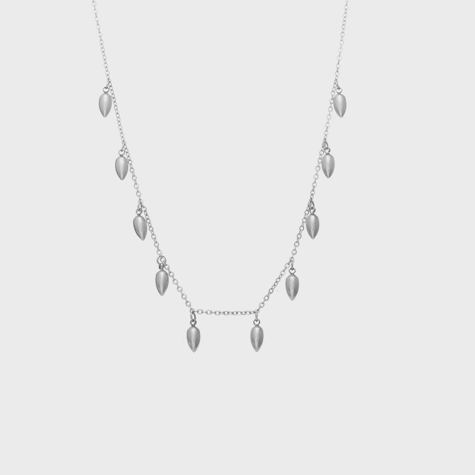 Silk & Steel Echo Necklace - Silver